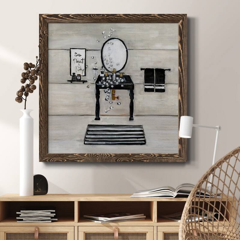 Neat and Tidy Bath-Premium Framed Canvas - Ready to Hang