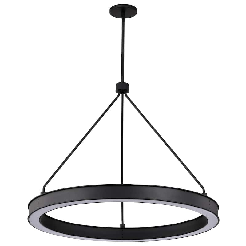 Longford 30 Inch LED Pendant Textured Black Acrylic Lens - Textured Black