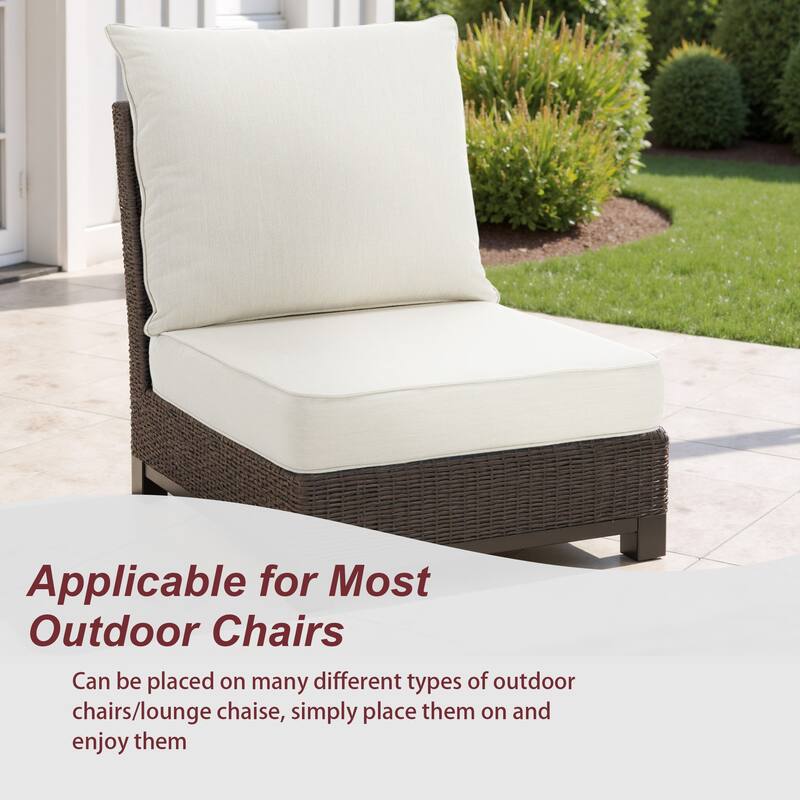 4.7" Thick Sunbrella Outdoor Cushion Set with Back and Seat Cushion