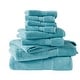 preview thumbnail 62 of 130, Madison Park Signature 800GSM Ultra-Soft 100% Cotton Absorbent Towel Set 8-Piece - Aqua