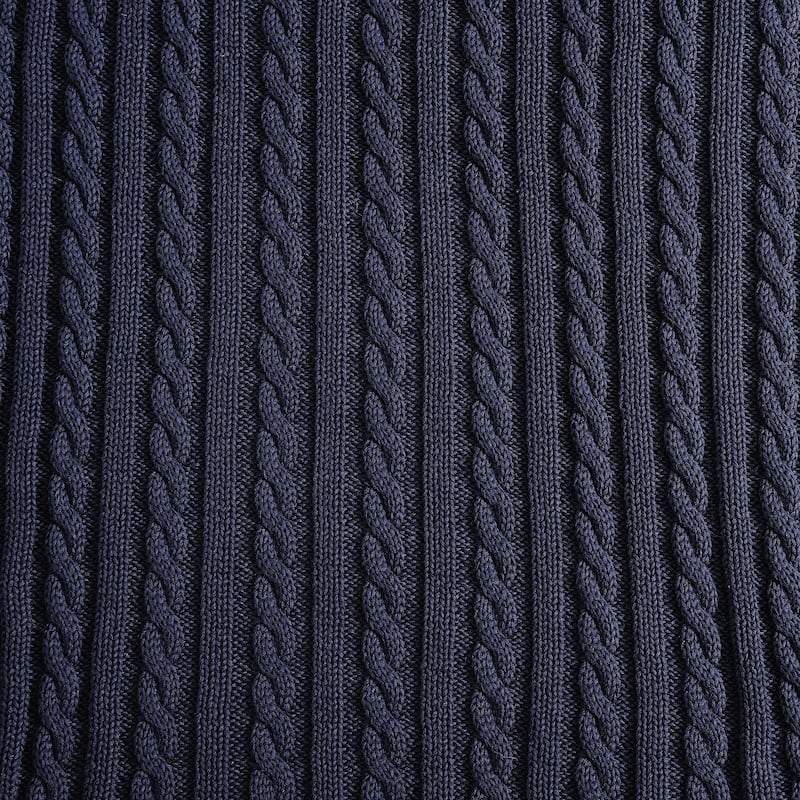 Tommy Hilfiger Hilfiger Cable Knit Solid Throw Blanket