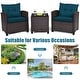 preview thumbnail 55 of 81, Costway 3PCS Patio Rattan Furniture Set Cushioned Conversation Set - See Details