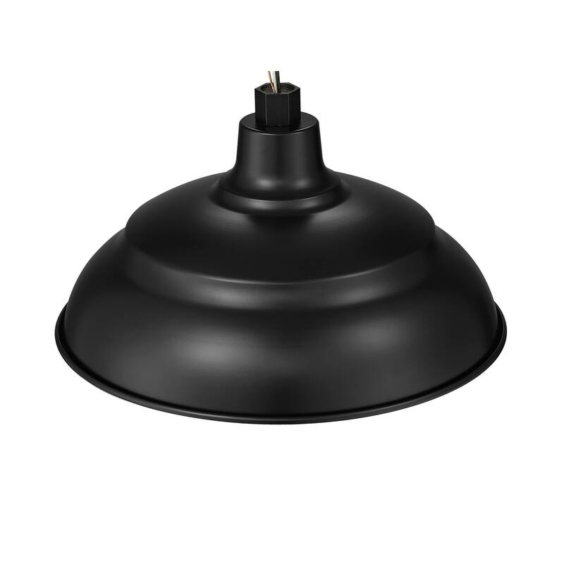 R Series 1-Light LED Warehouse Shade - Satin Black - 14