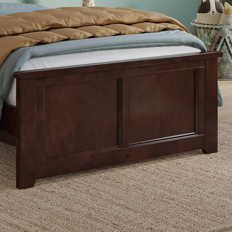 Charlotte Solid Wood Low Profile Platform Bed with Matching Footboard