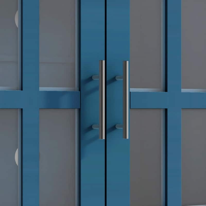 95.5" Wide Wall Unit Entertainment Center with Electric Fireplace and Bookshelves for TVs up to 80"