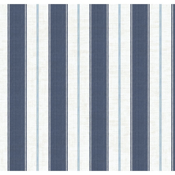 Seabrook Designs Nantucket Stripe Unpasted Wallpaper - Bed Bath ...