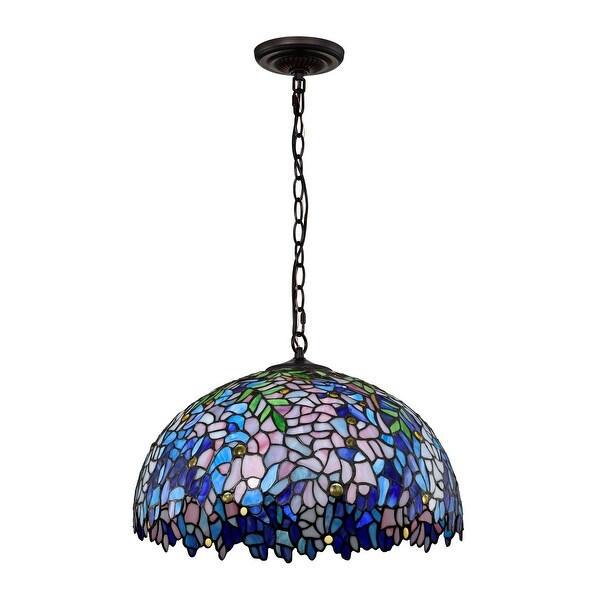 Stained glass hanging lamp shades top