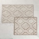 preview thumbnail 3 of 23, Superior Ceton Geometric Washable Bath Rug, Set of 2 Large - Beige