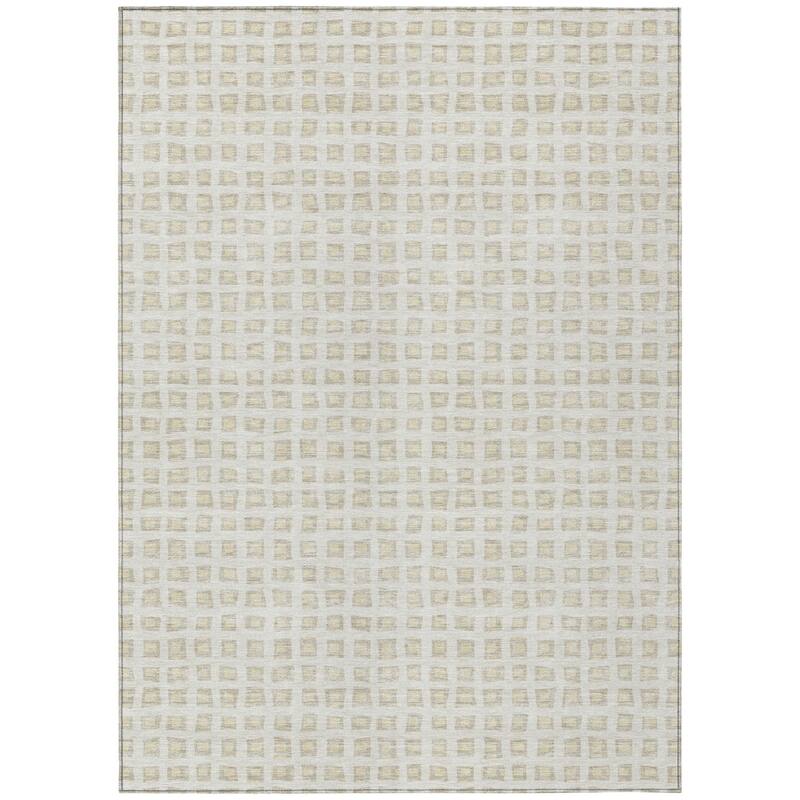 HomeRoots Geometric Transitional Rectangle Outdoor Rug - 10' X 14'