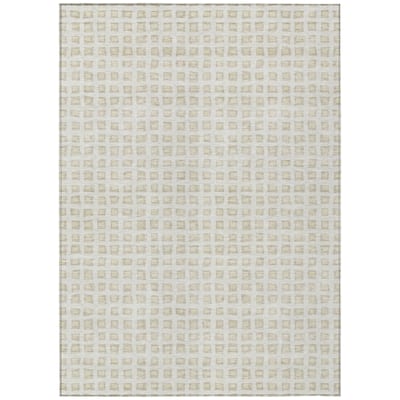 HomeRoots Geometric Transitional Rectangle Outdoor Rug