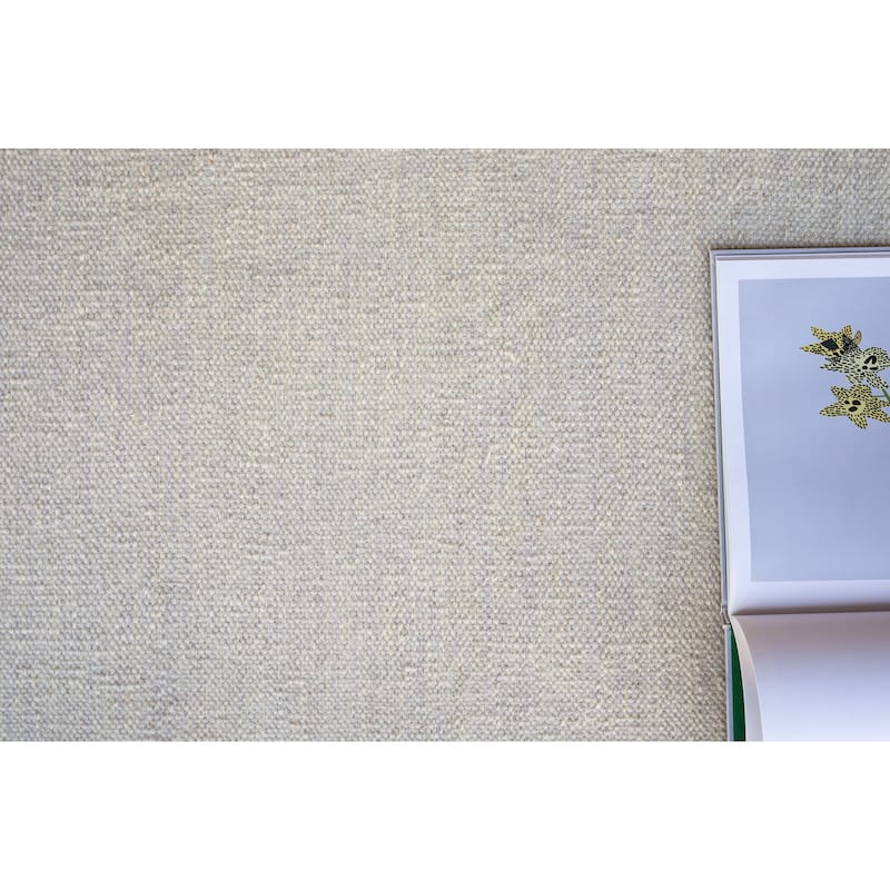 EXQUISITE RUGS Chelsea Flatweave New Zealand Wool Silver Area Rug.