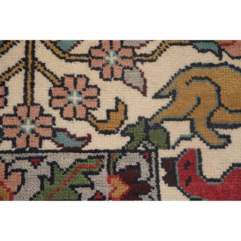 Animals Design Ziegler Area Rug Handmade Oriental Wool Carpet - 9'0"x 11'10"
