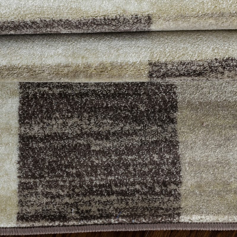 Contemporary Block Tile Indoor Area Rug or Runner by Superior