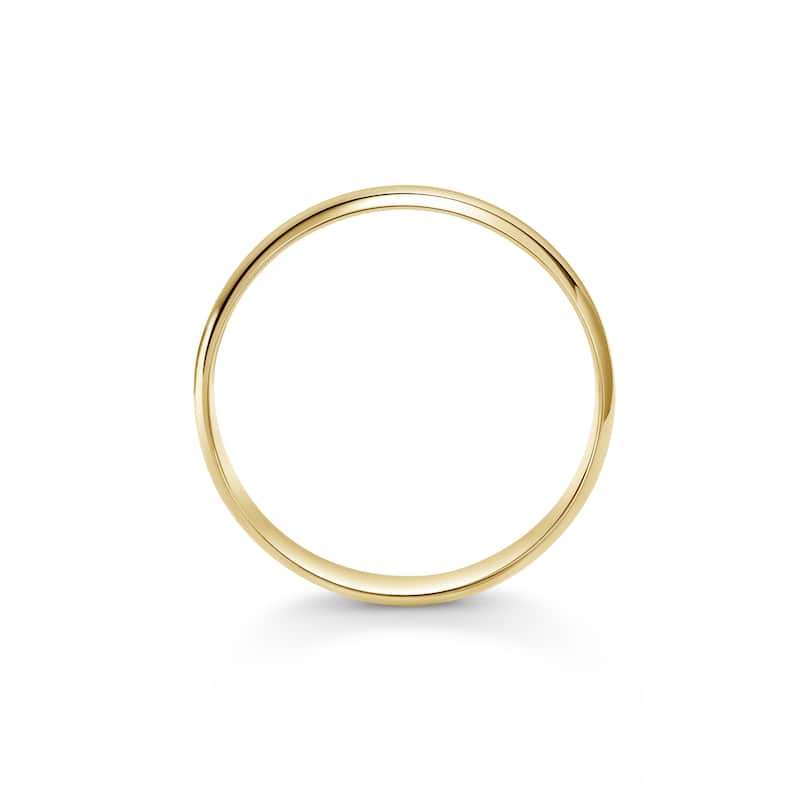 Clover Yellow Gold High-Polish Classic Wedding Band 4-6mm