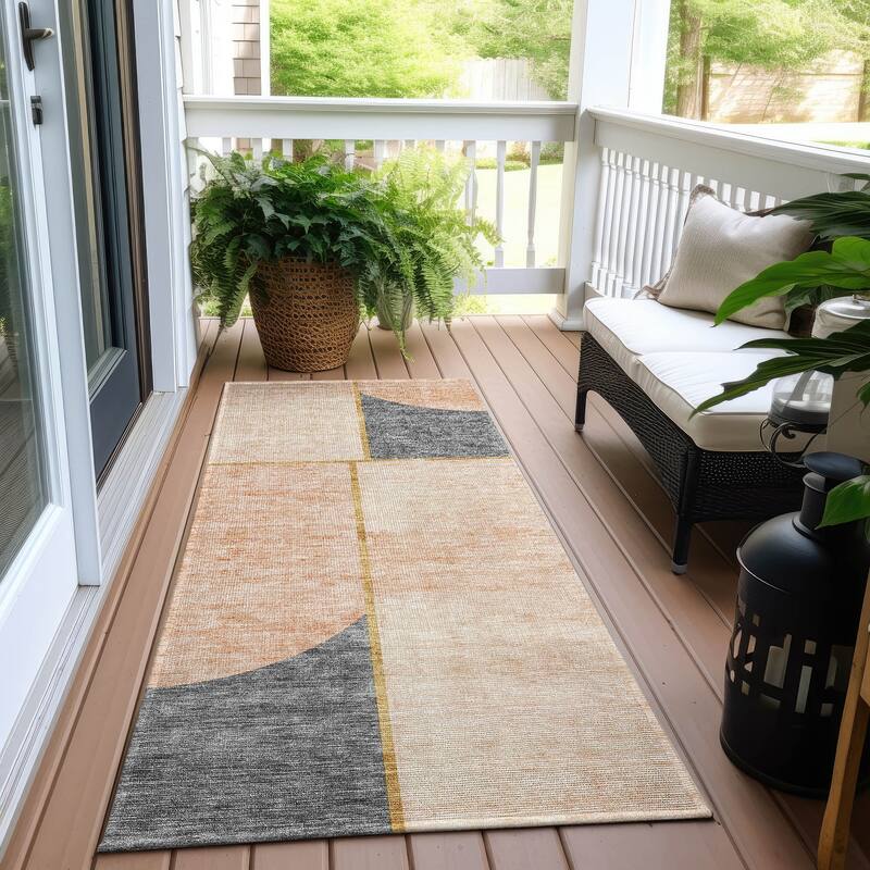 Machine Washable Indoor/ Outdoor Chantille Simple Modern Rug