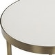 preview thumbnail 4 of 5, Open Frame Functional Nesting Tables - 24" - Brass Plated Finish - Set of 2