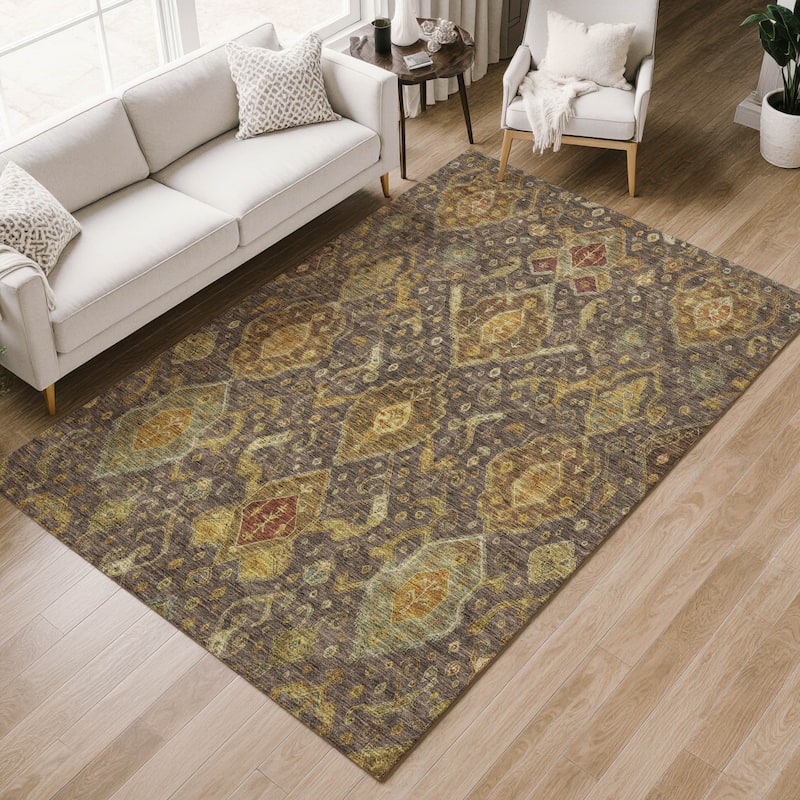 Machine Washable Indoor/ Outdoor Traditional Venetian Chantille Rug