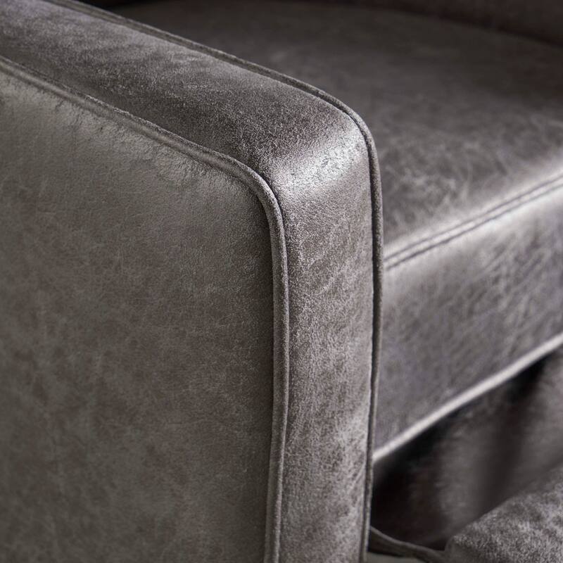 Mervynn Mid-Century Modern Microfiber Recliner (Set of 2) by Christopher Knight Home