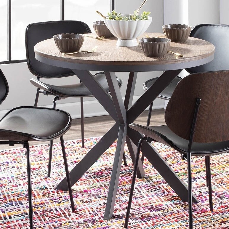 Shop Carbon Loft Torkia X Pedestal Industrial Wood And Metal