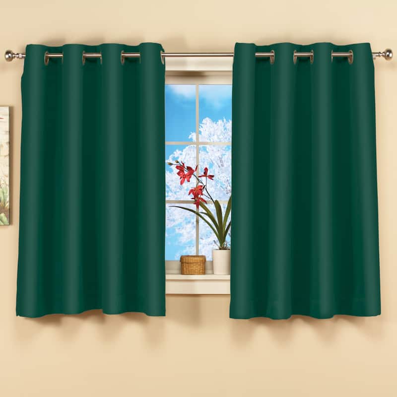 Short Blackout Window Curtain Panel with Easy Open-Close