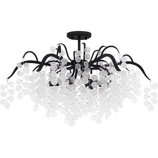 Maple 6-Light Earth Black Semi-Flush Mount
