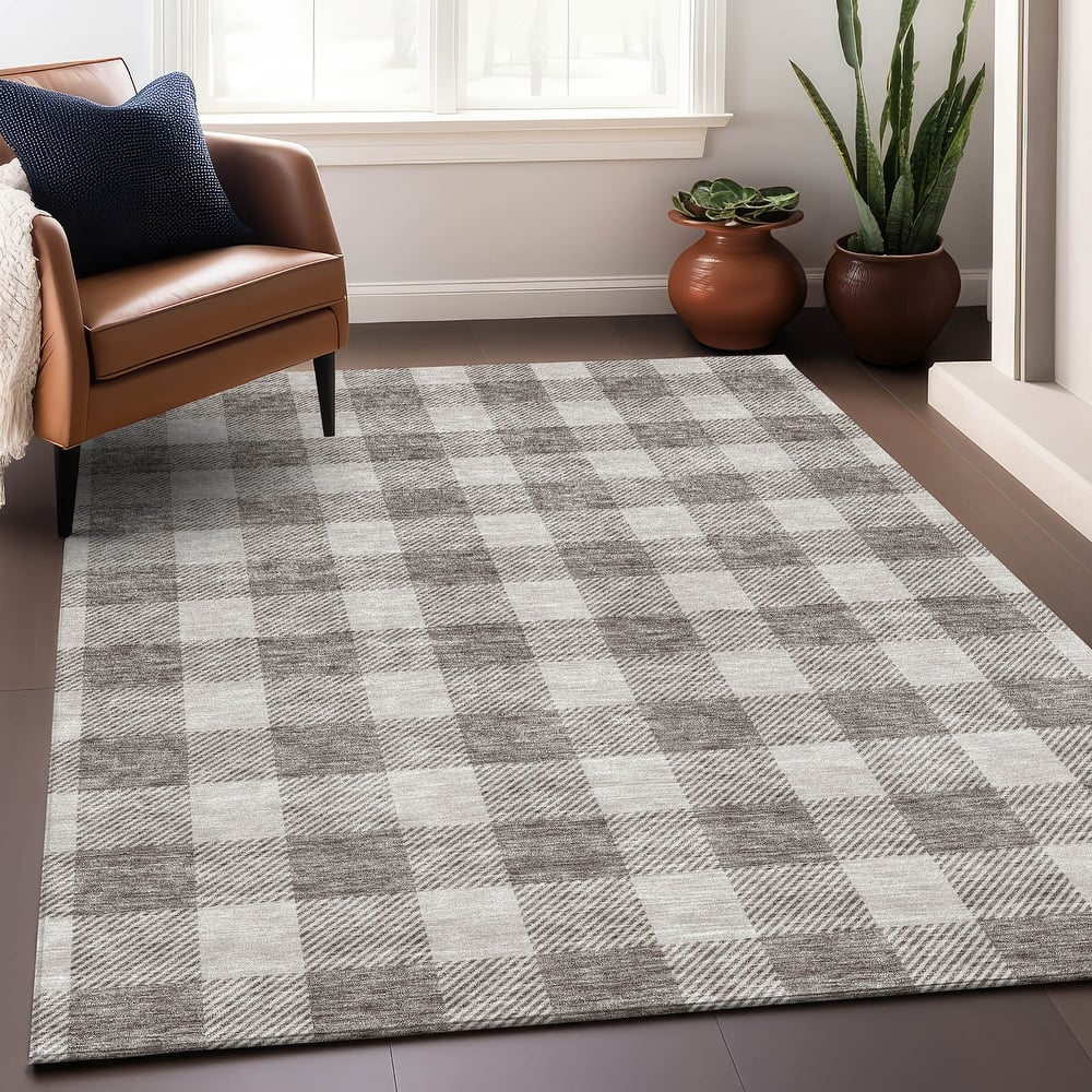 Premium Washable Super Soft Plaid Mayfield Rug