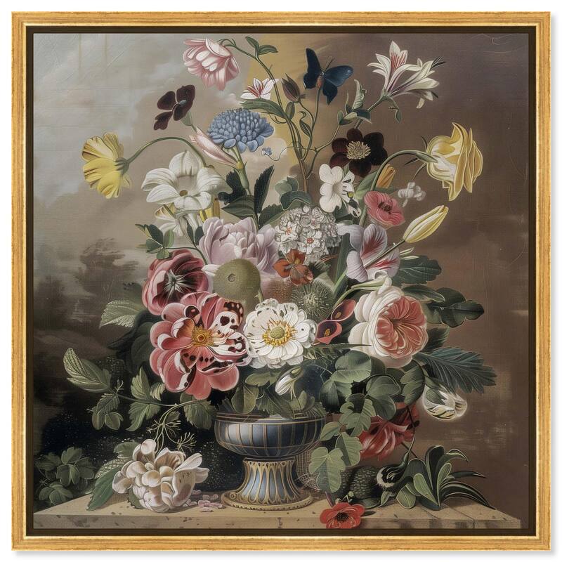 Classical Dream Vase Canvas by Art Remedy - 24" x 24" - Gold