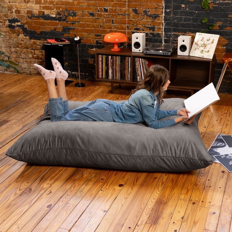 Jaxx 5.5' Huge Bean Bag Floor Pillow and Lounger for Adults - Microsuede