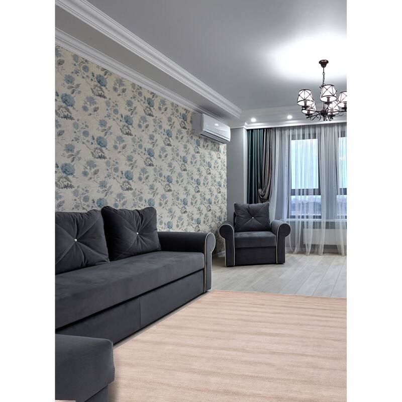 ECARPETGALLERY Hand-knotted Silk Shadow Light Grey Viscose, Wool Rug - 8'1 x 9'11