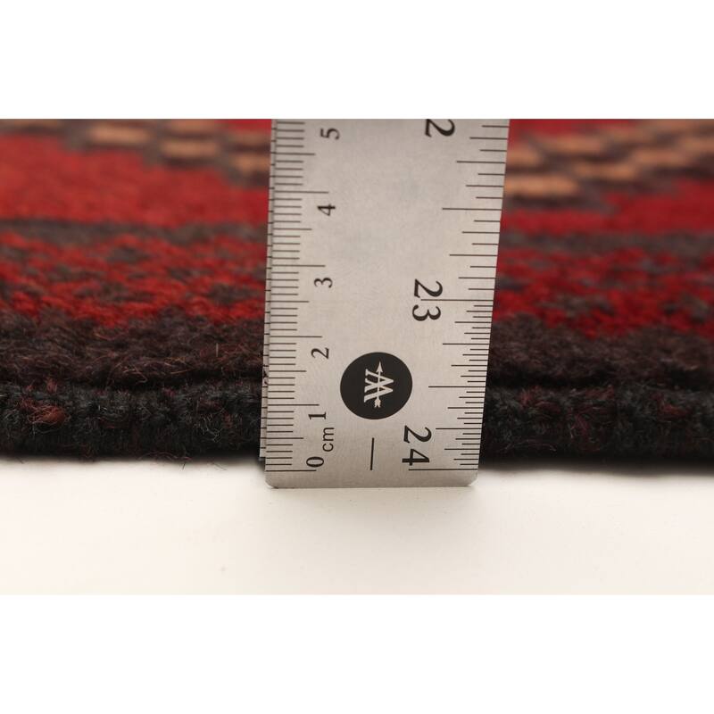 ECARPETGALLERY Hand-knotted Baluch Red Wool Rug - 3'9 x 6'3