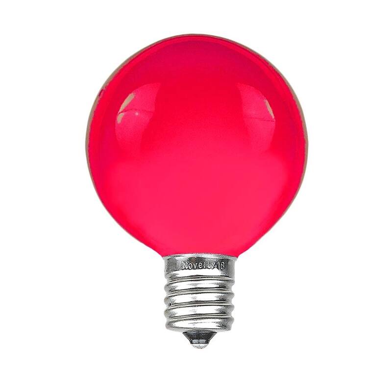 25 Pack G40 Outdoor Patio Globe Replacement Bulbs, Clear, C7/E12 Base - Medium