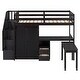 preview thumbnail 49 of 56, Twin Loft Bed w/Stairs, Bookshelf, Drawers, Desk & Wardrobe, Space-Saving for Kids & Teens.
