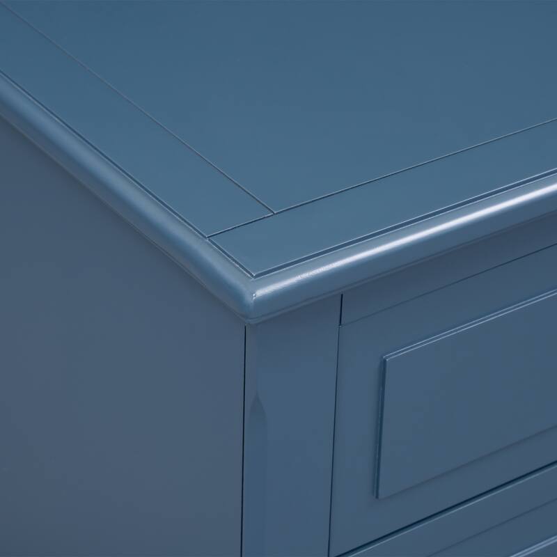 Fully Assembled 3-Drawer Nightstand, MDF & Pine Wood with Rubberwood Legs, Metal Ball Slide Glides