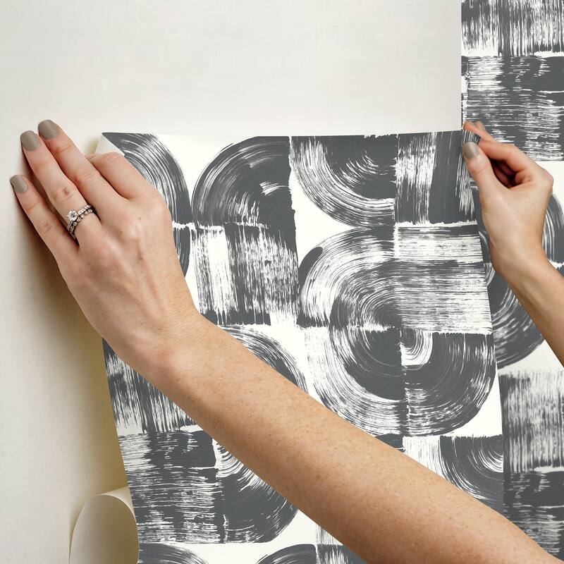 Elias Black Peel and Stick Wallpaper