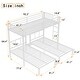 preview thumbnail 4 of 10, Convertible Metal Triple Bunk Bed with Guardrails, Built-in Shelf & Ladder, Detachable Twin and Twin XL Beds