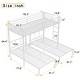 preview thumbnail 12 of 10, Triple Twin Metal Bunk Bed with Shelf, Middle Table, Guardrails, and Convertible Upper Bed,Detachable L-Shaped Bunk bed