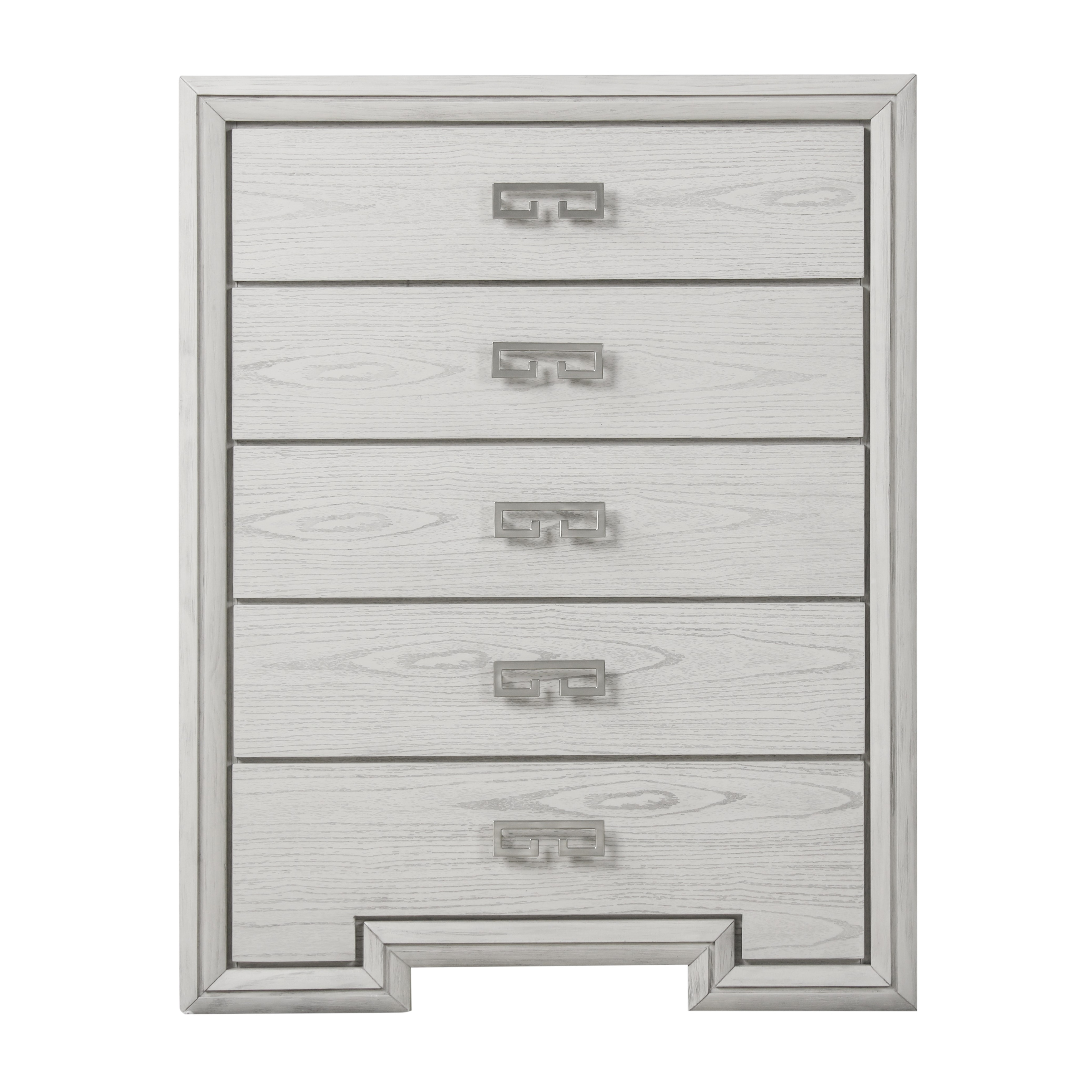 Furniture of America Klasiin Rustic White Wood 5-Drawer Chest