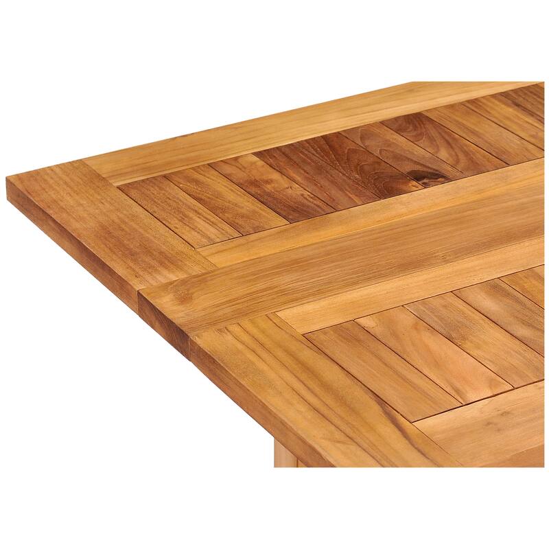 Chic Teak Hatteras Rectangular Teak Wood Outdoor Folding Dining Table, 56 x 28 Inch