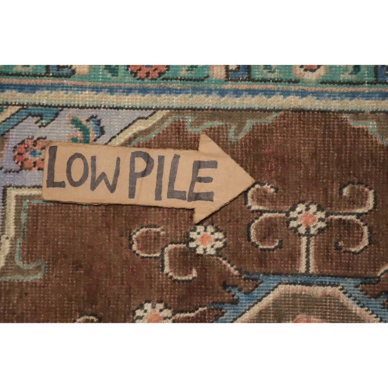 Hand Knotted Oriental 100% Wool Carpet Traditional Floral Brown Tabriz Area Rug - 6' 6'' X 4' 7''