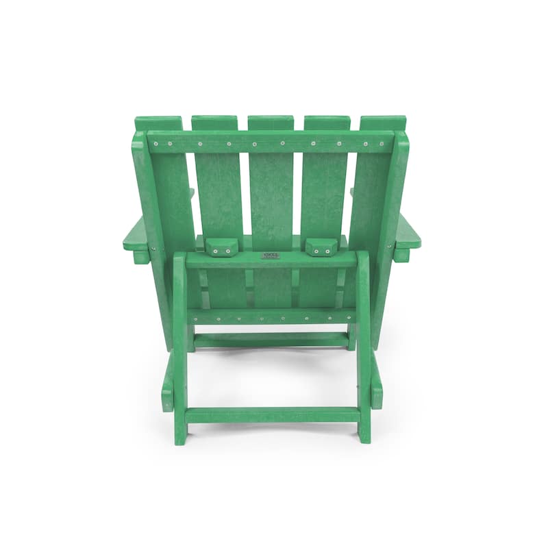 Amalfi Fully Assembled All-Weather Outdoor Folding Modern Adirondack Chair and Table Set - 3-piece