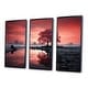 preview thumbnail 2 of 11, Designart "Silent Raspberry Tree Reverie Landscape I" Tree Framed Art Set of 3 - Modern Pink Wall Art Set 3 Pieces