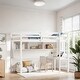 preview thumbnail 13 of 22, Elegant Twin Loft Bed with built-in desk and bookcase of three compartments, Guardrails and Ladder, Maximized Space