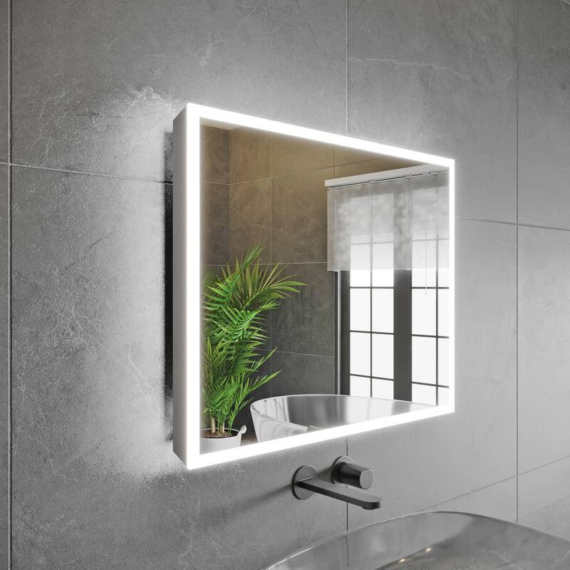 Gabriella Modern LED Bathroom Vanity Mirror - 30"x24"