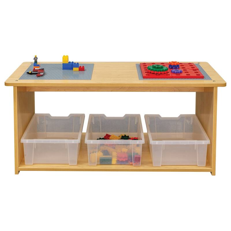 Tot Mate Laminate Preschool Play Center, Fully Assembled, 3 Bins Included, 33" W x 20" D x 19.5" H