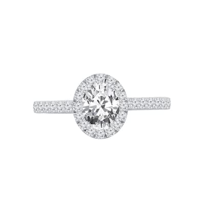 Auriya 14k Gold 1 1/2ctw Oval Halo Diamond Engagement Ring (H-I, I1-I2)
