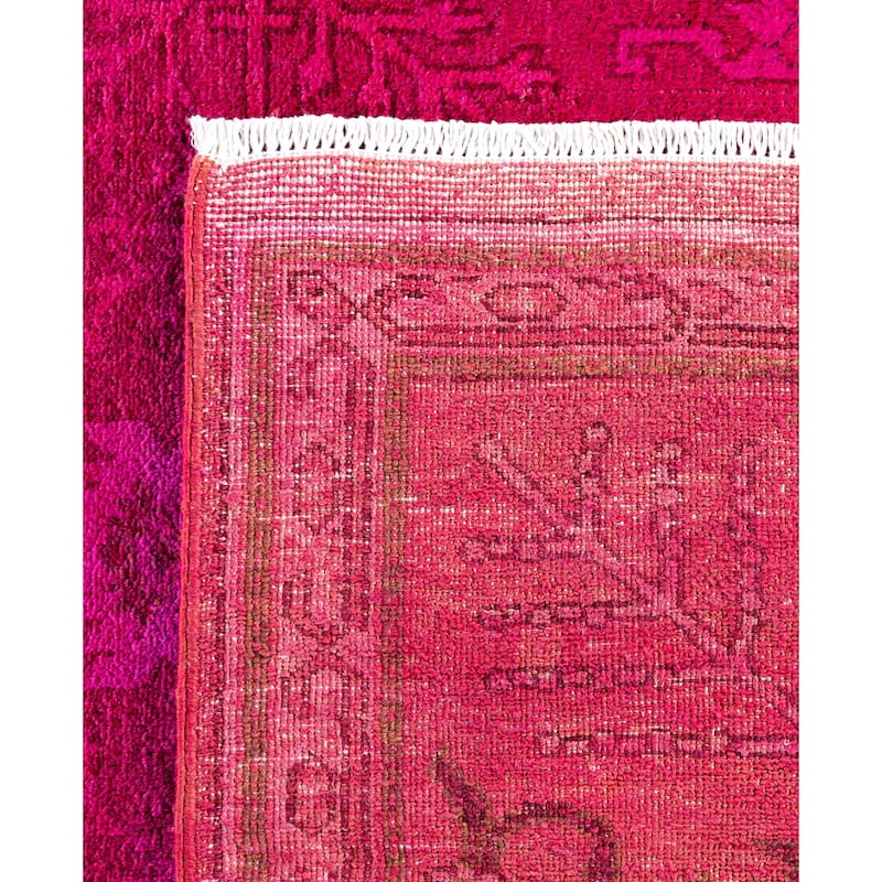 Overdyed One-of-a-Kind Hand-Knotted Area Rug - Pink - 6' 4" x 8' 7"
