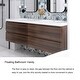 preview thumbnail 30 of 148, Floating Bathroom Vanity with Integrated Resin Top