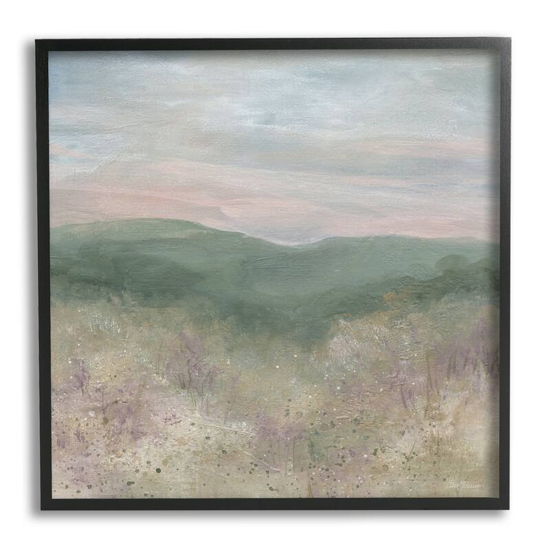 Stupell Mysterious Mountain Nature Abstract Forest Tree Tops Framed Wall Art, Design by Carol Robinson - 24 x 24 - Black