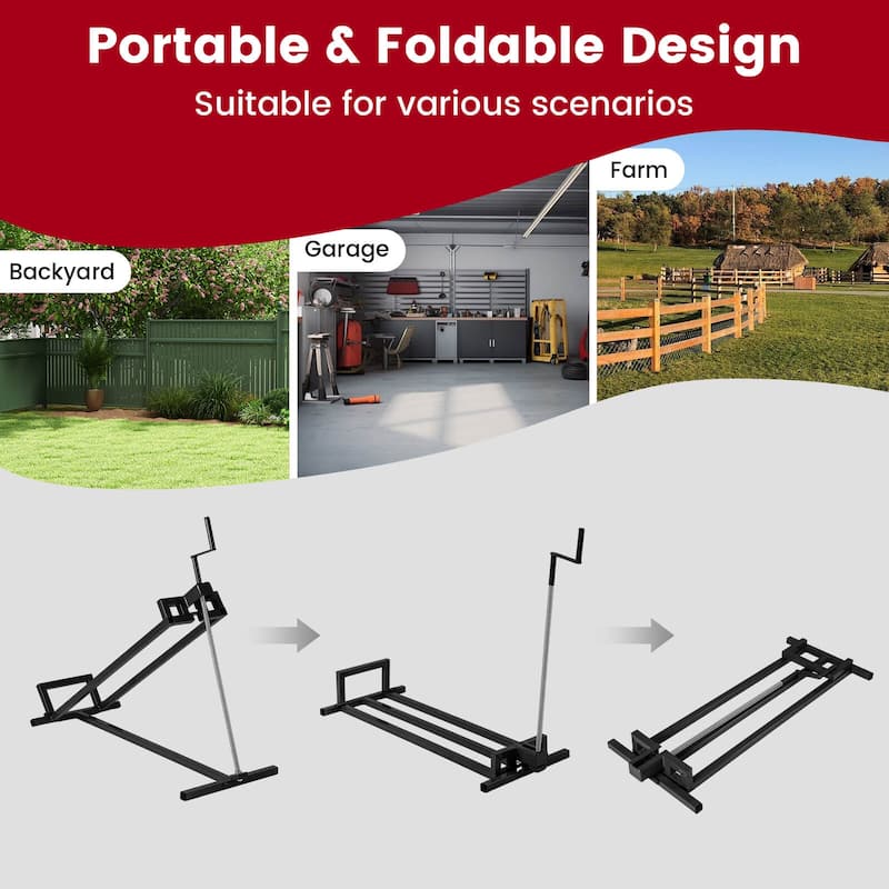 Costway Lawn Mower Lift Jack with Adjustable Height Angle Manual - See Details