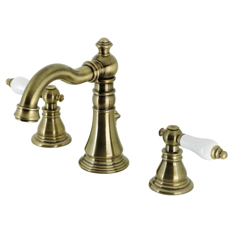American Patriot 8 in. Widespread Bathroom Faucet - Antique Brass